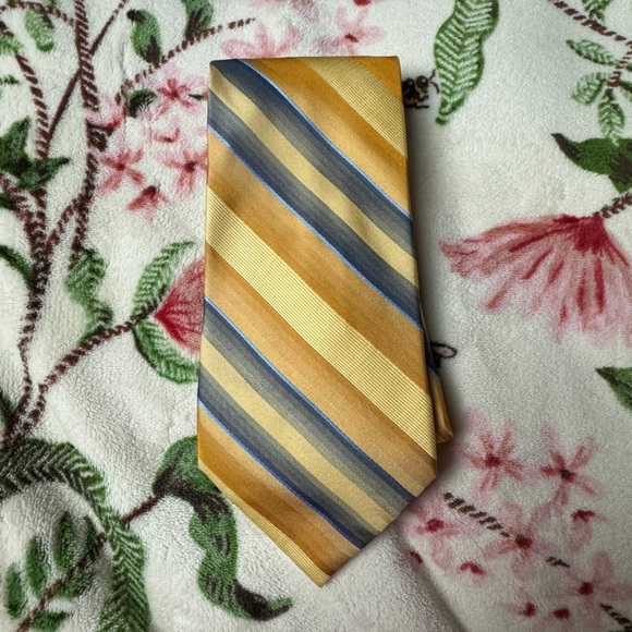 Joseph & Feiss Other - Joseph & Feiss Gold and Blue Striped Tie